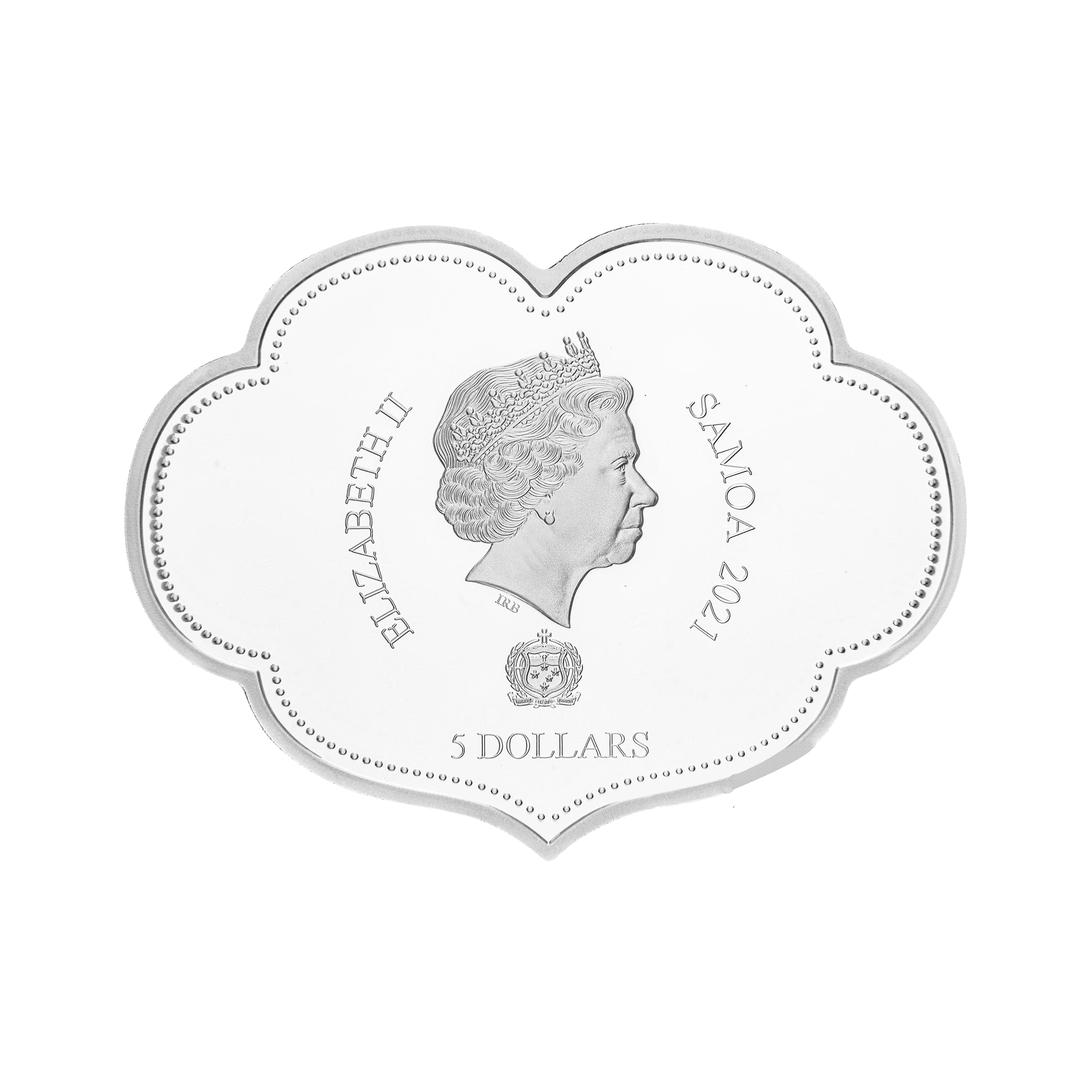 2 troy ounce silver coin wishful double dragon 2021 back