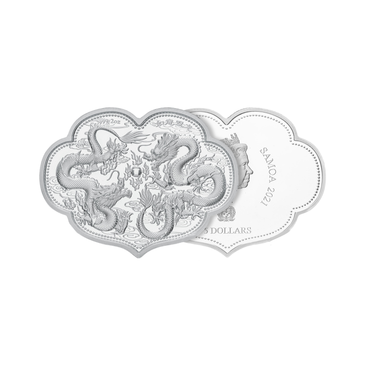 2 troy ounce silver coin wishful double dragon 2021 angle 1