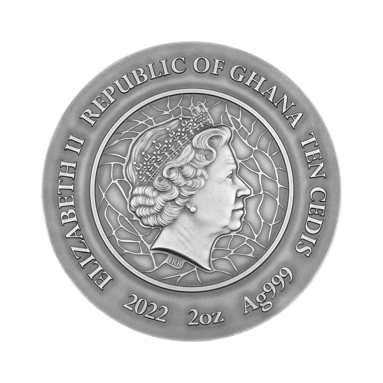 2 troy ounce silver coin Vincent van Gogh Starry Night 2022 back