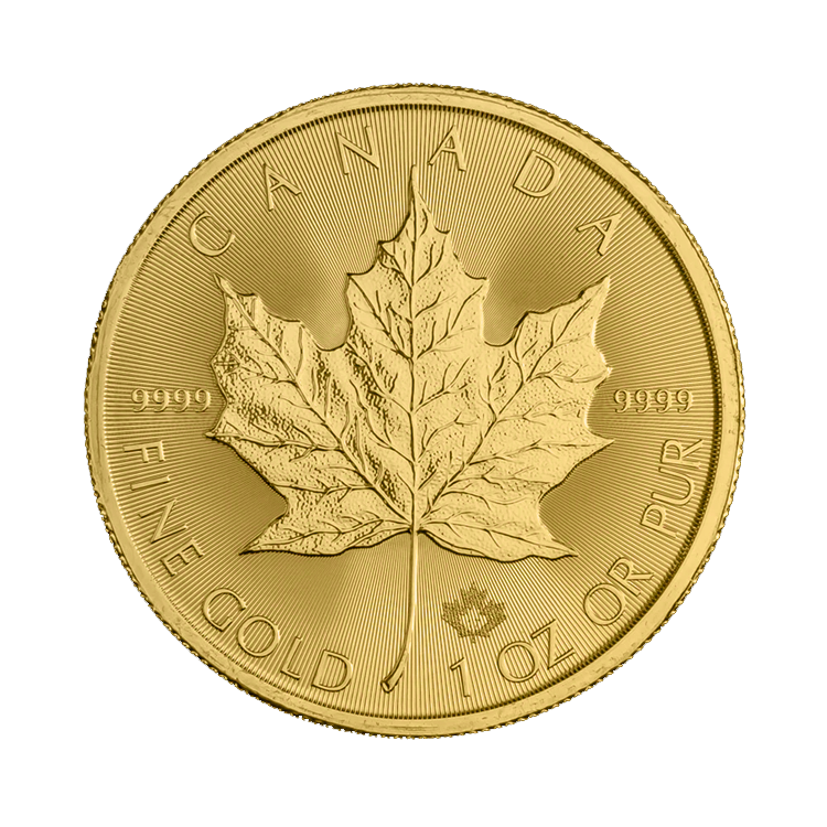 Design 1 troy ounce gold Maple Leaf coin