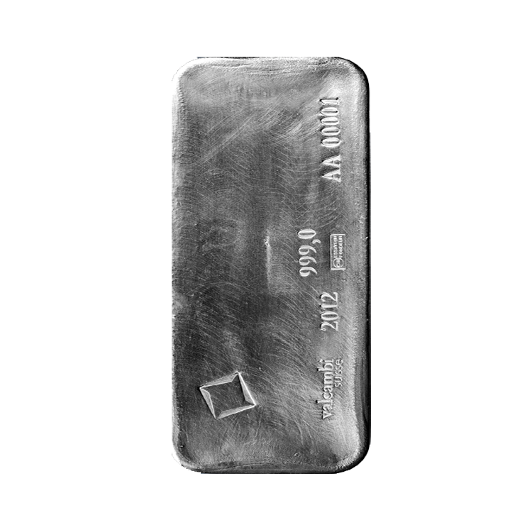 Valcambi 1000 troy ounce zilverbaar