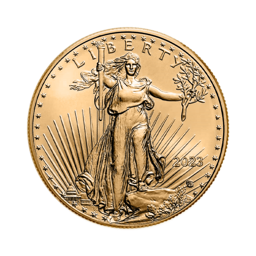Gold 1/10 troy ounce American Eagle coin 2025 front