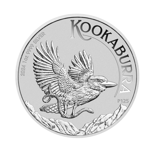 1 troy ounce zilveren Kookaburra munt 2024 voorkant
