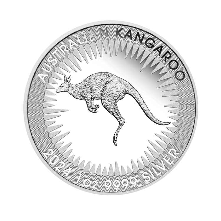 1 troy ounce zilveren Kangaroo proof 2024 voorkant
