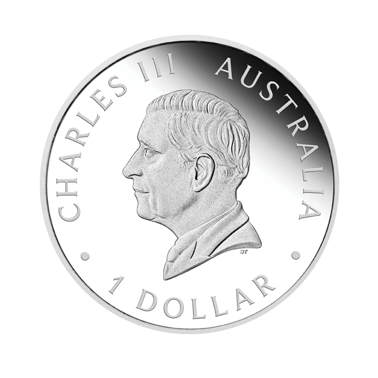 1 troy ounce zilveren Kangaroo proof 2024 achterkant