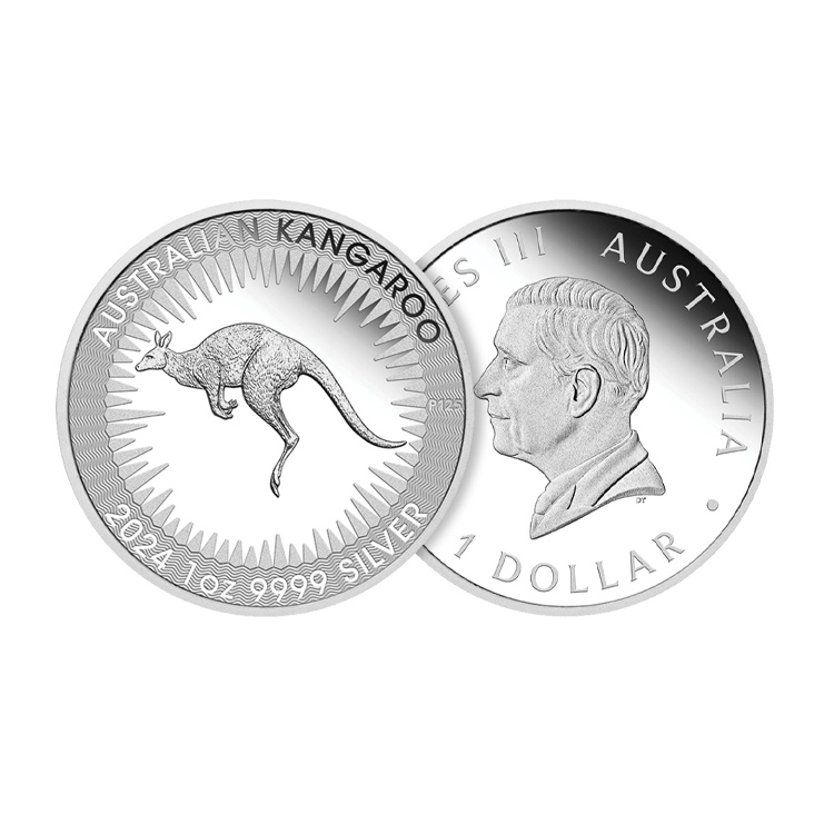 1 troy ounce zilveren Kangaroo proof 2024 perspectief 1