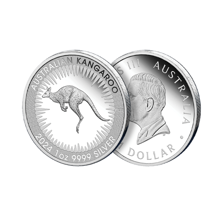 1 troy ounce zilveren Kangaroo proof 2024 perspectief 2