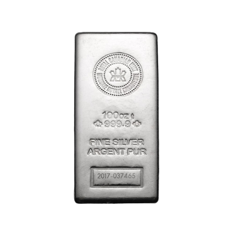 Silver bar 100 troy ounce