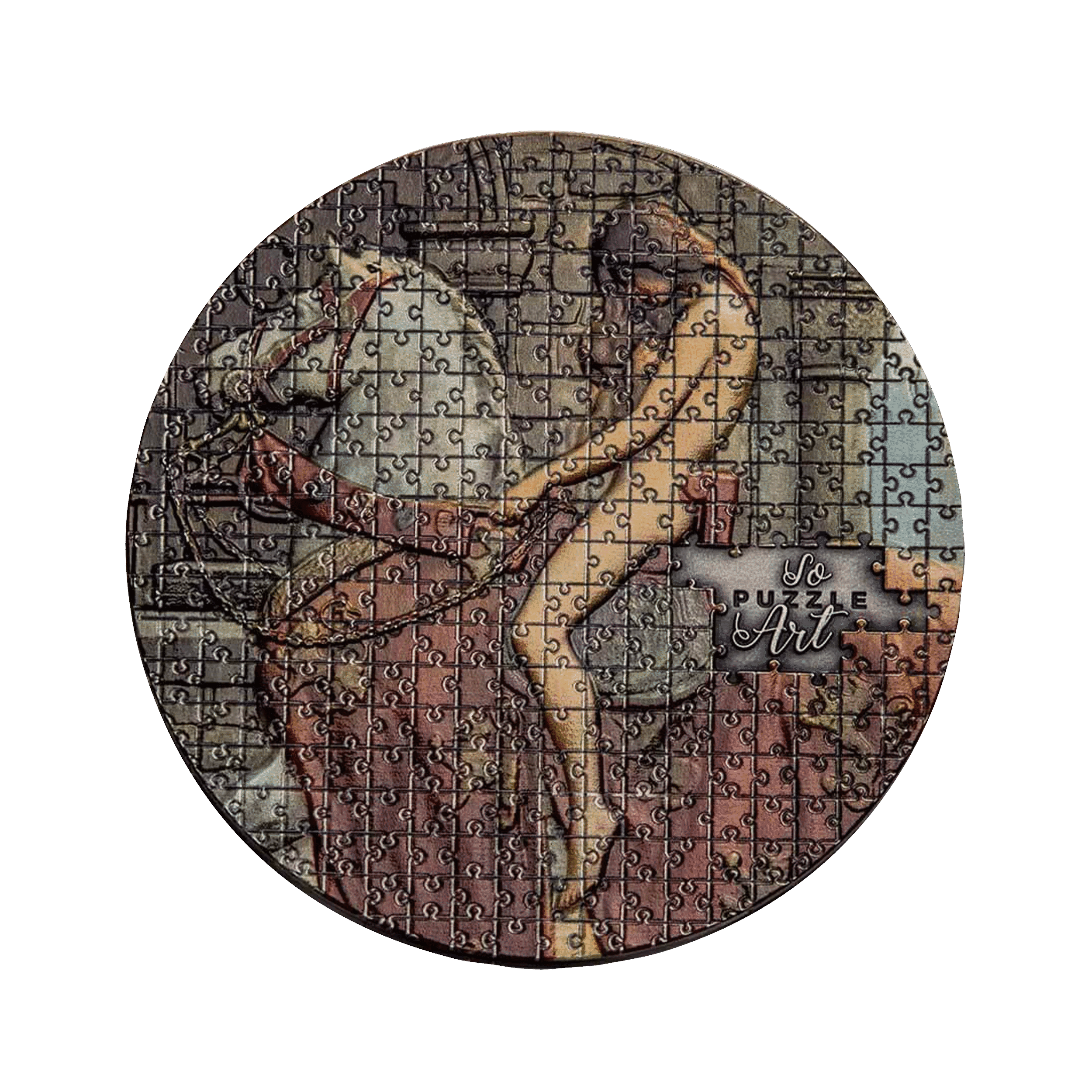 3 troy ounce silver coin Lady Godiva 2020 antique finish front